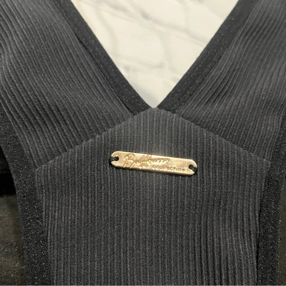 Buffbunny Sphynx Ribbed Sports Bra Onyx Black Women's Large High Neck Athletic - Picture 5 of 6